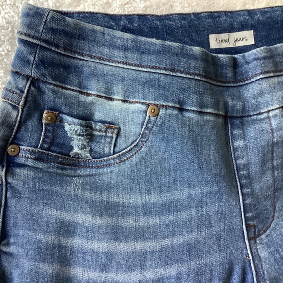 Tribal Pull On Boyfriend Jeans - Picture 4 of 6